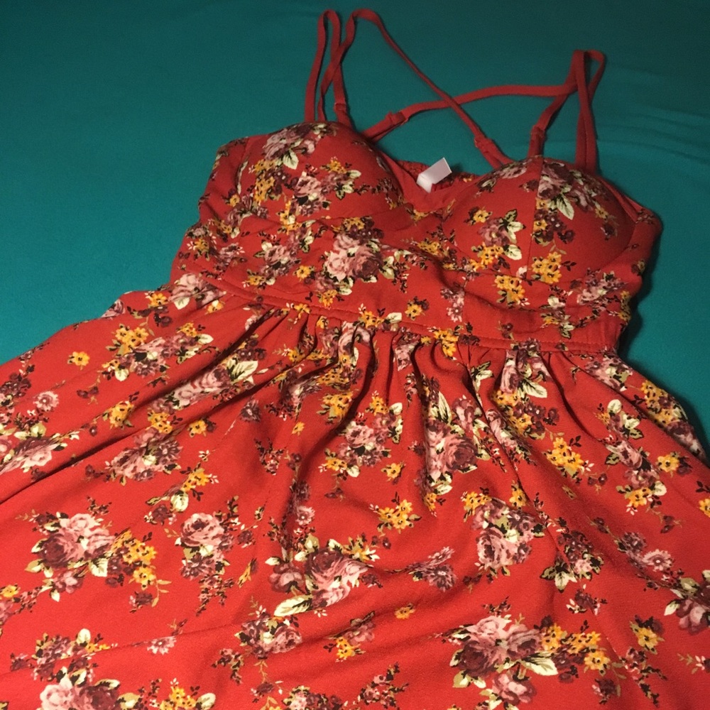 Red Floral Dress